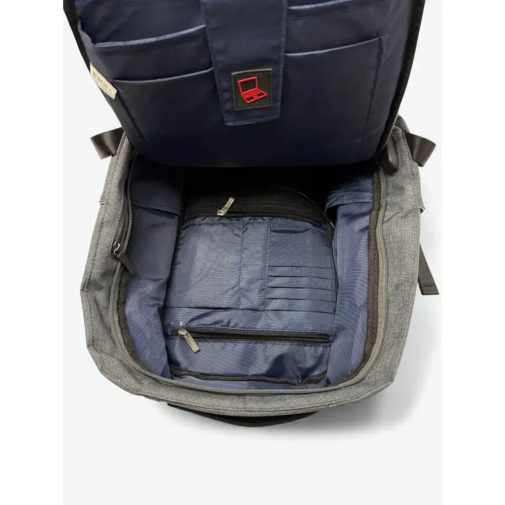 Hanke Laptop Backpack Gray Travel Anti-theft Padded Straps